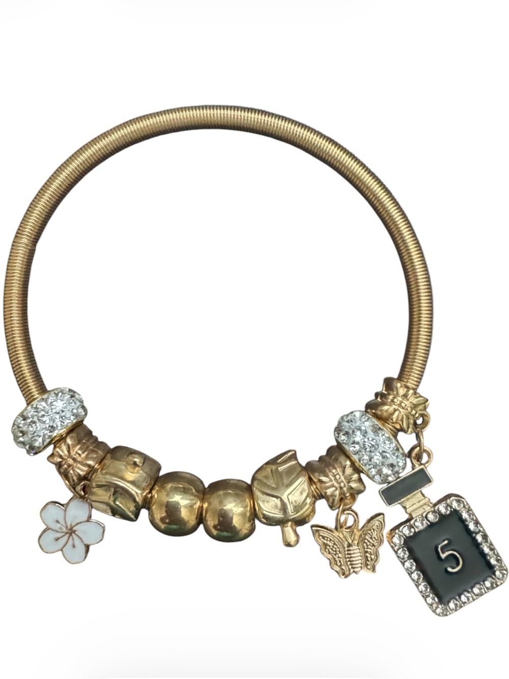 Elegant Stretch Charm Bracelet Butterfly, Floral Motif & More Boutique NIP